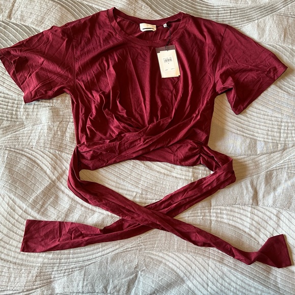 NWT 7 for all mankind Merlot twist tee - Picture 3 of 5